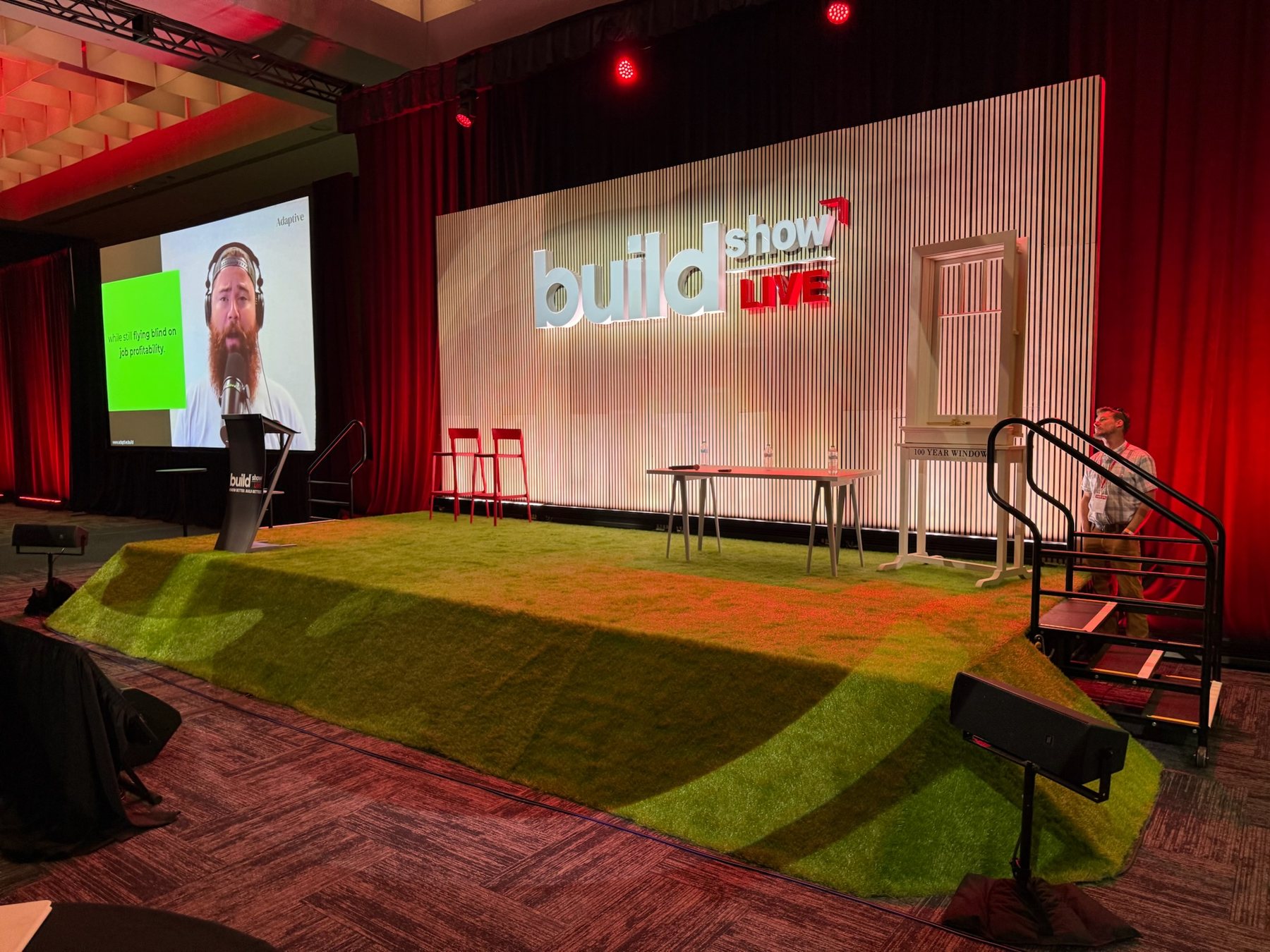 Finished astroturf stage 2 of 3 at Build Show Live