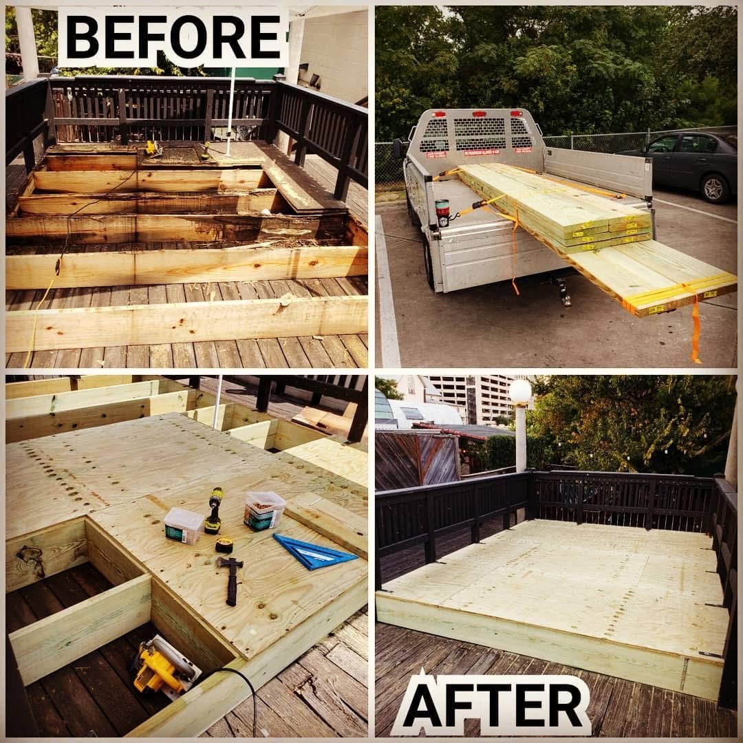Construction sequence and finished stage at Cheers Shot Bar