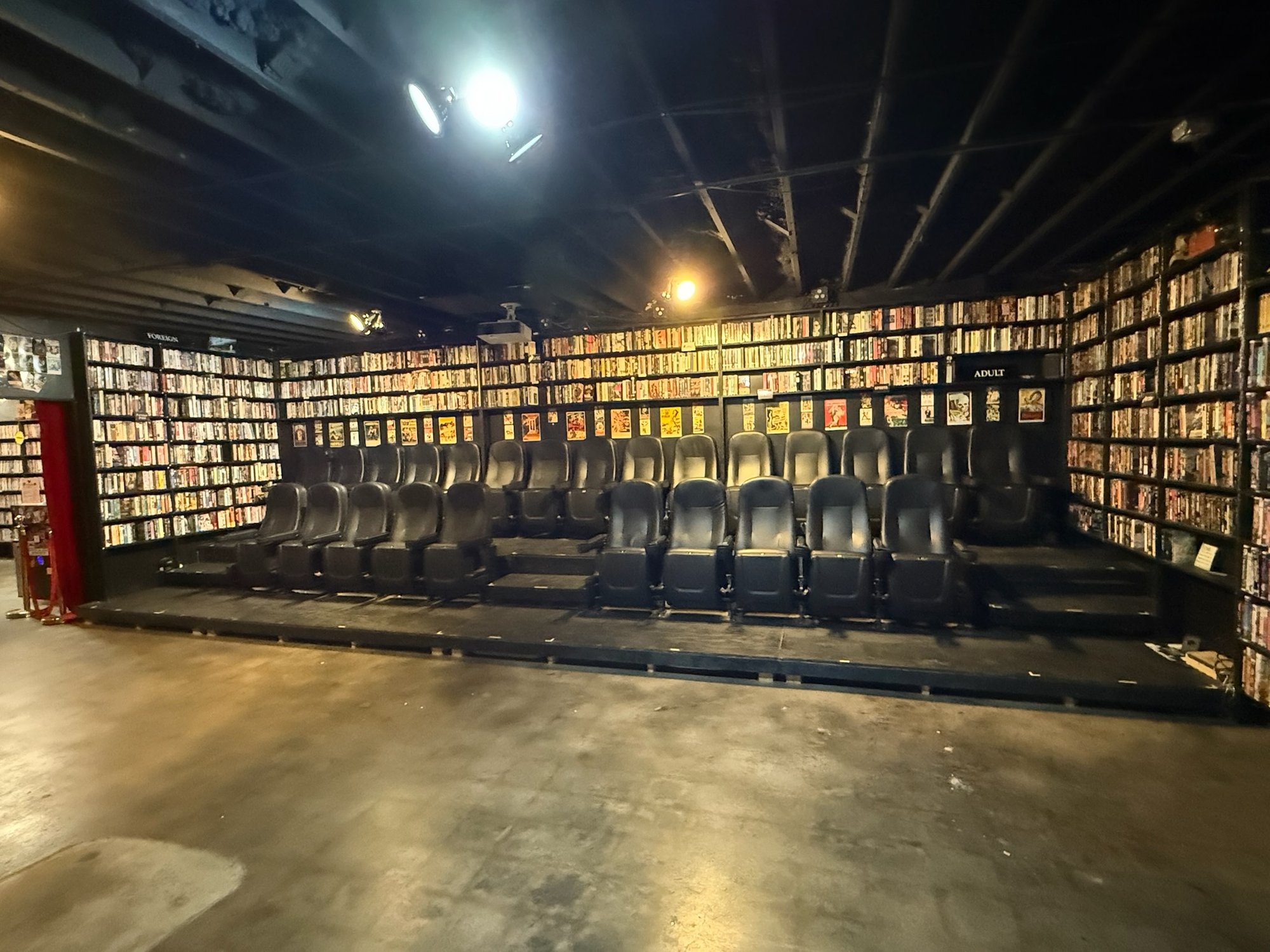 Clean completed view of the WLV microcinema seating